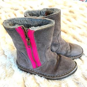 Warm gray suede Crewcuts girls boot